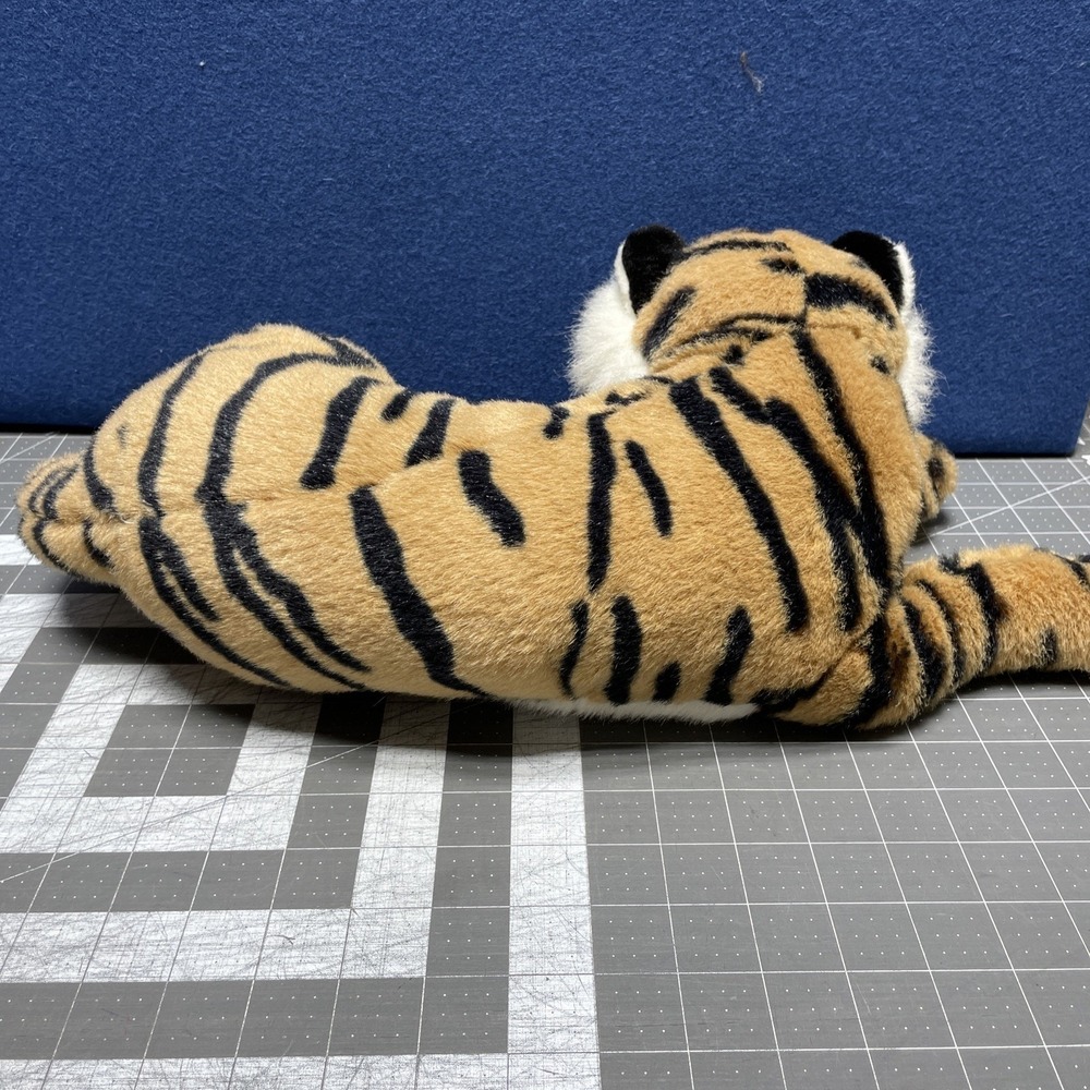 1992 20" A&A Lying Bengal Tiger Plush Stuffed Animal Toy Soft Realistic - Picture 9 of 9